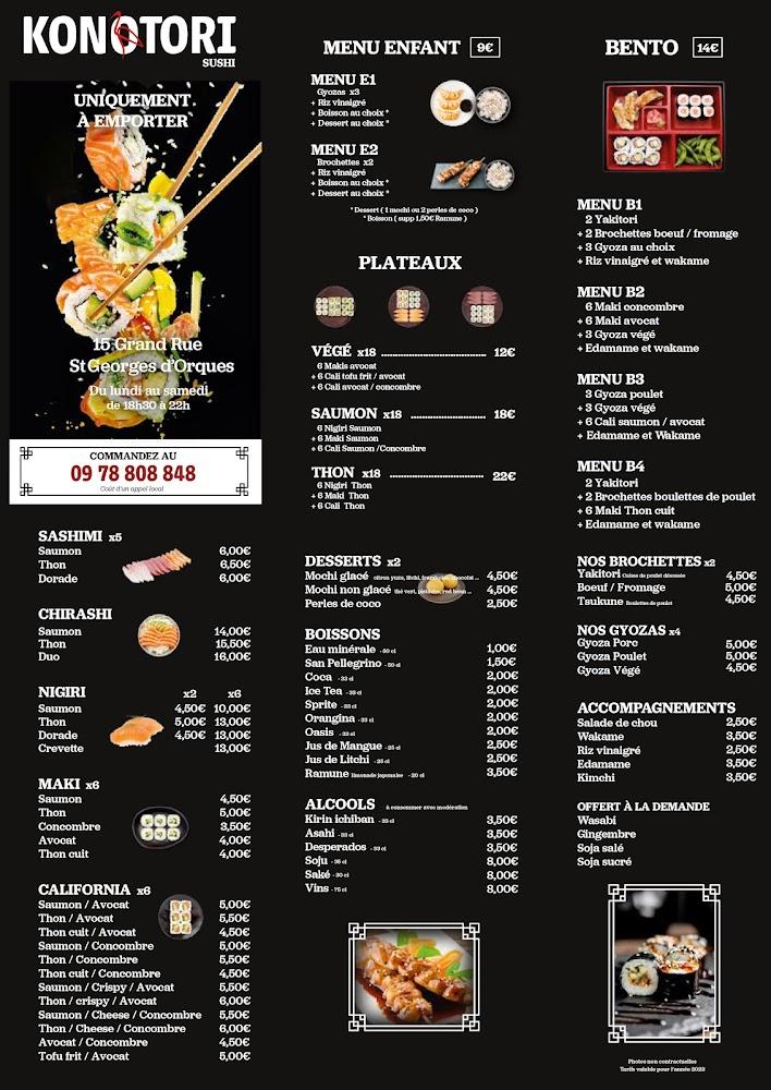 Konotori sushi - Menu Image 3